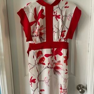 NWT red flower print Kimono Dress